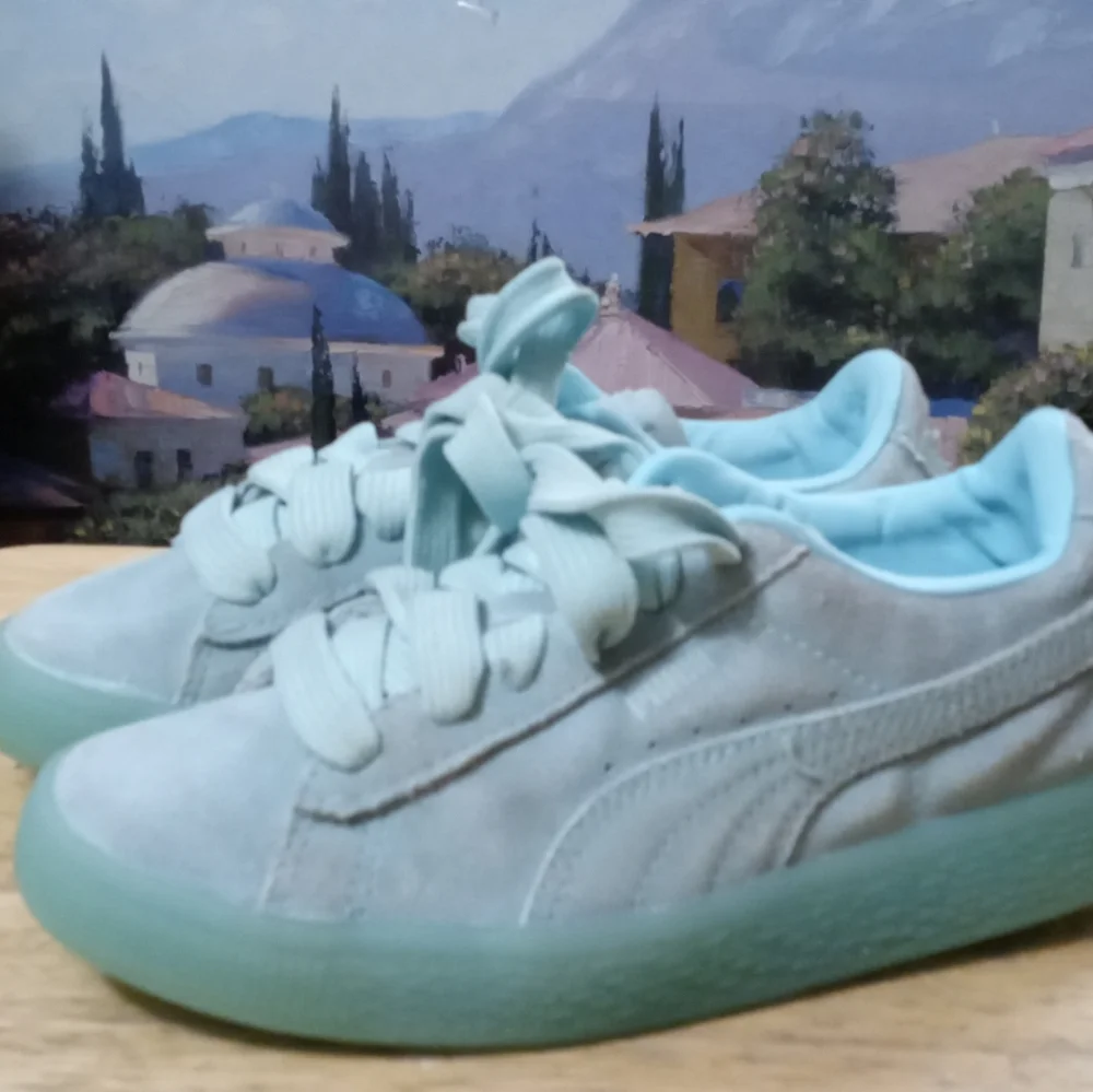 PUMA Classic 🏃 “Suede Classic Ice Mix“ Size 1.5C Child👦,Like🆕new!Gift It.🎁 - Picture 11 of 16